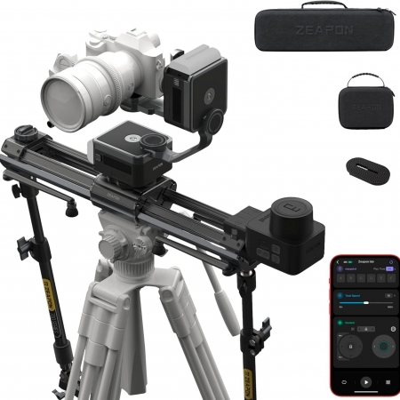 Zeapon Micro3 E700 Motorized Double Distance Camera Slider 77cm + PONS PT Motorized Pan Head + torba